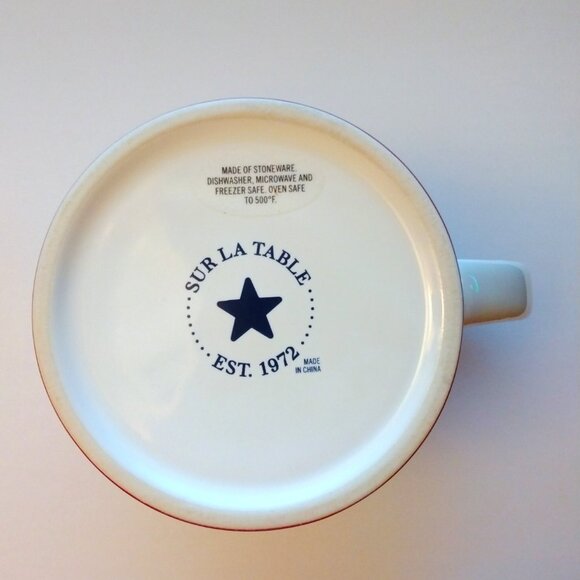 Sur La Table Patriotic Stars and Stripes American Flag Coffee Tea Mug 13oz - Picture 5 of 7